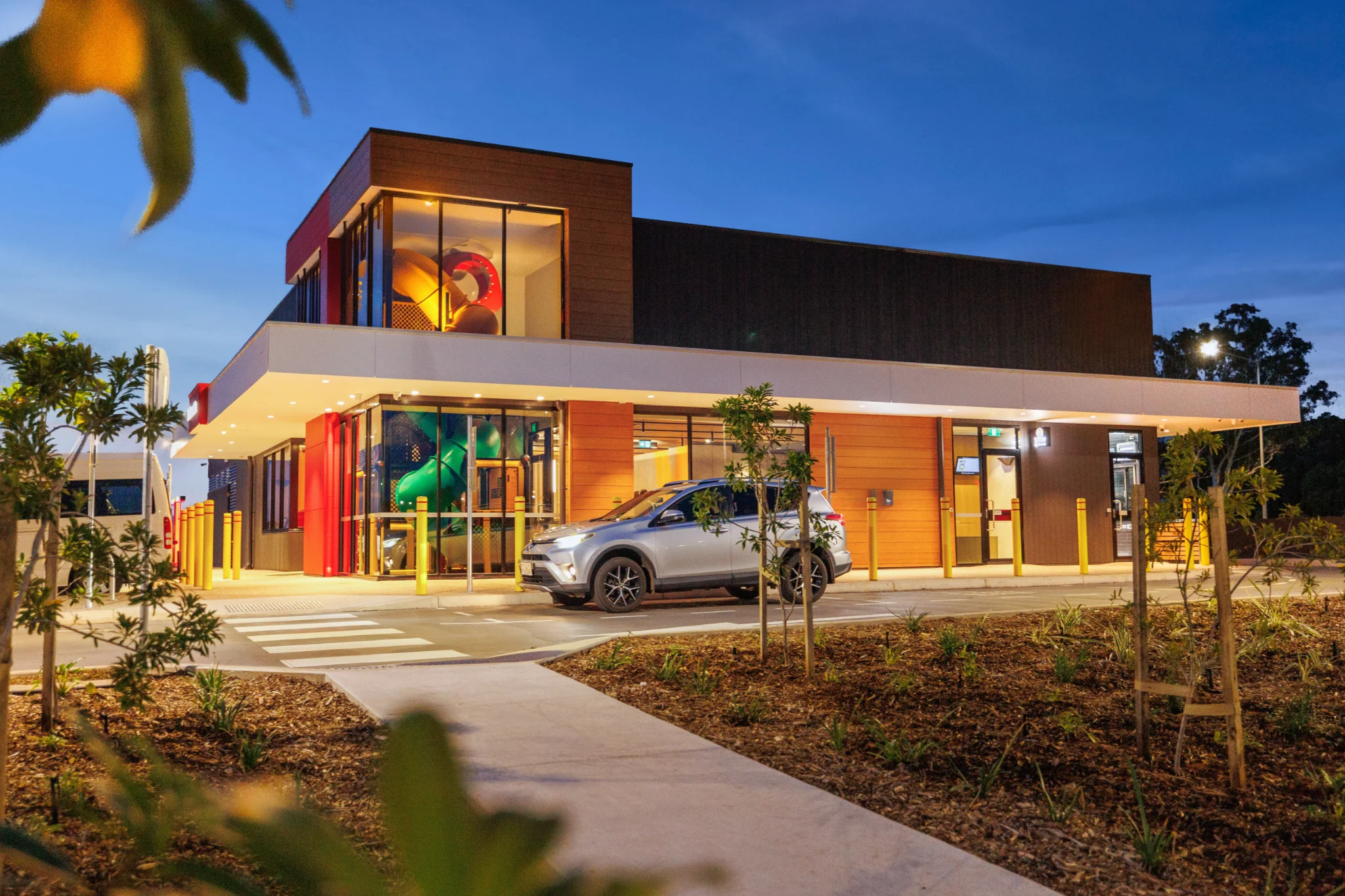 Completed McDonald's Berrimah restaurant at dusk